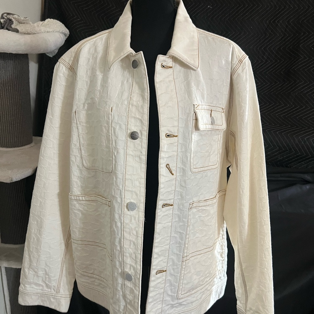 Coach Men's Off-White Jean Jacket